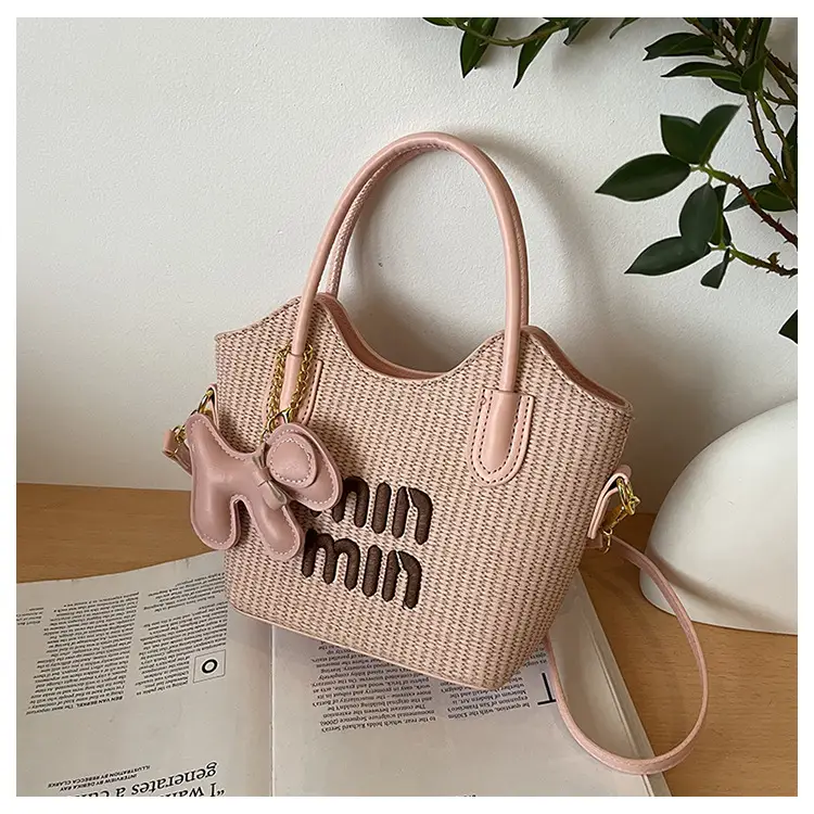 Trendy Blue Printed Bucket Bag for Women — feature 28