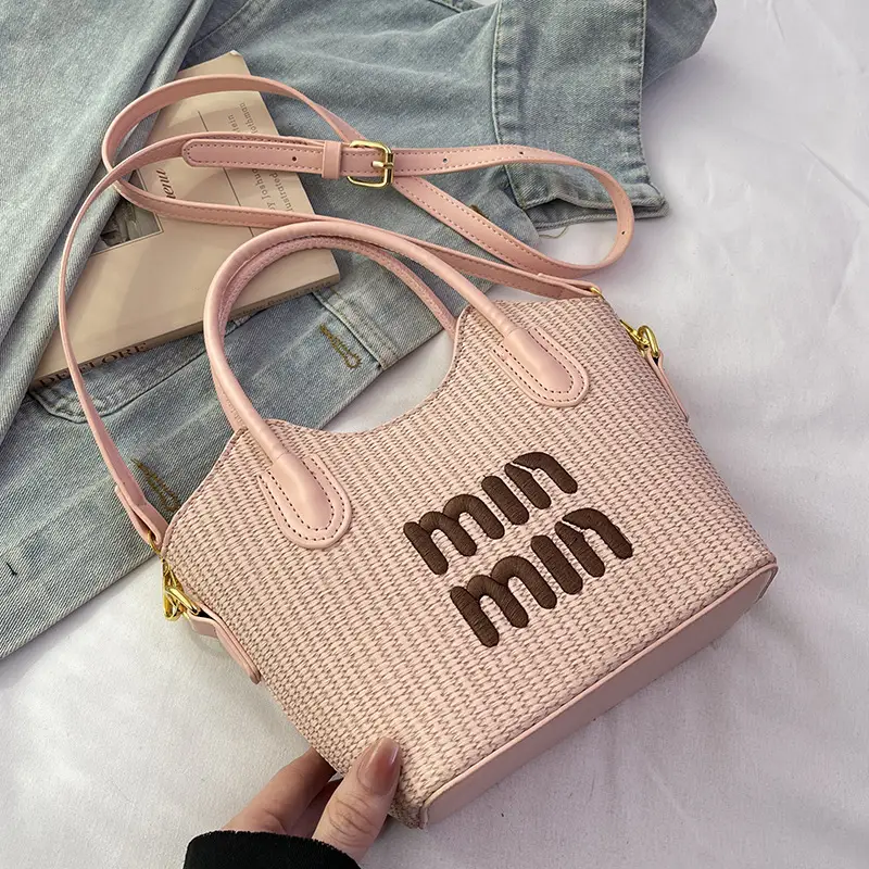 Trendy Blue Printed Bucket Bag for Women - Image 3