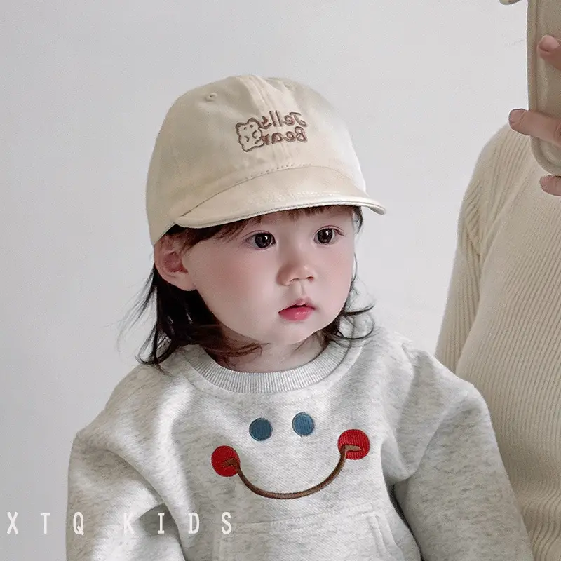 Baby Cap Sun Hat with Smile Design Small Cap - Image 8