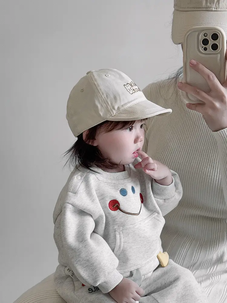 Baby Cap Sun Hat with Smile Design Small Cap — feature 4
