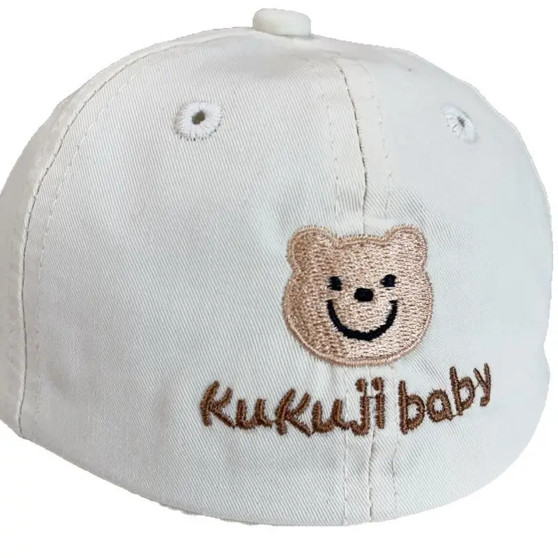 Korean Kids Bear Cap White Spring Autumn - Image 9
