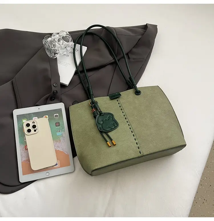 Green PU Leather Puppy Tote Bag Large Capacity 2025 — feature 29