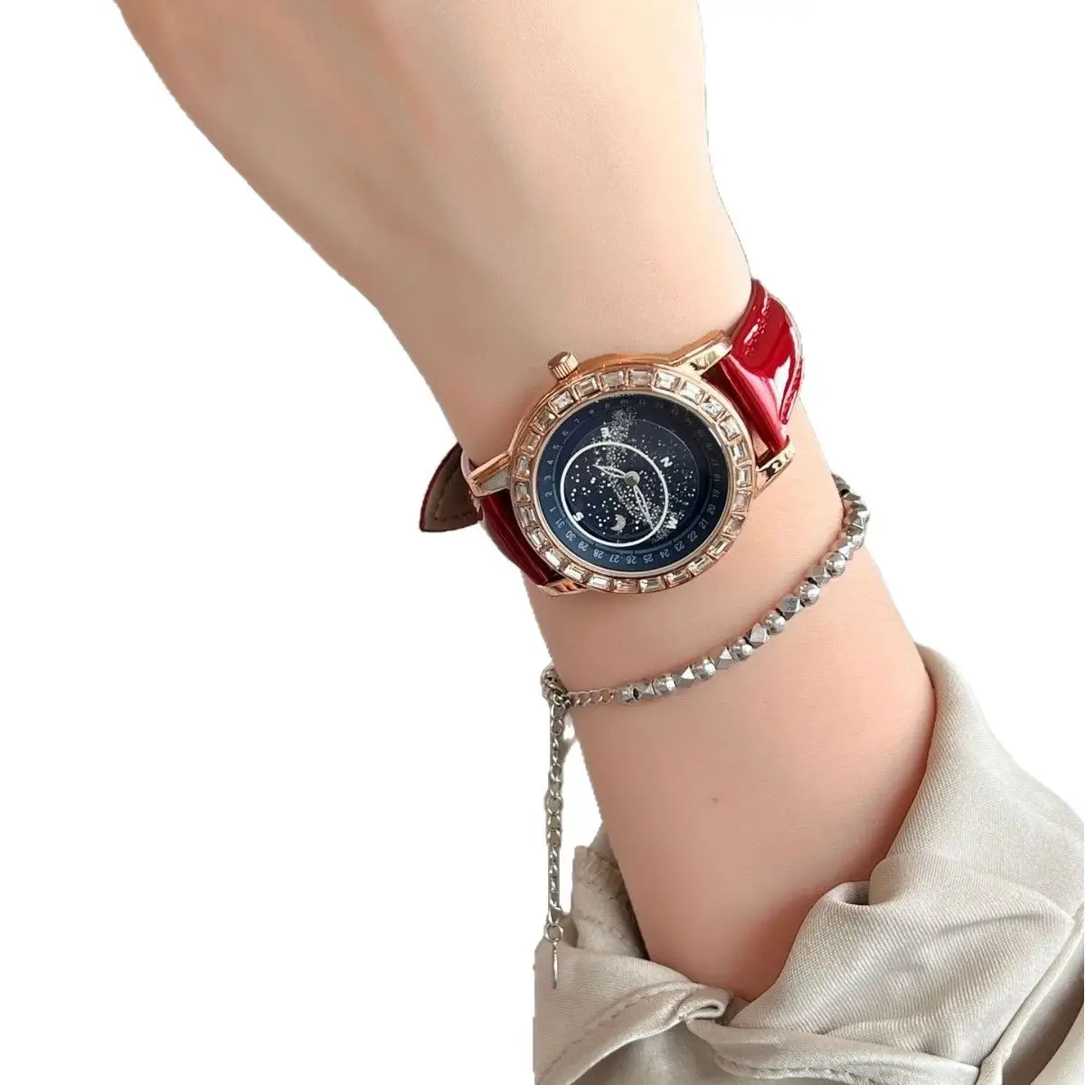 High-End Blue Starry Sky Watch for Women - Image 8