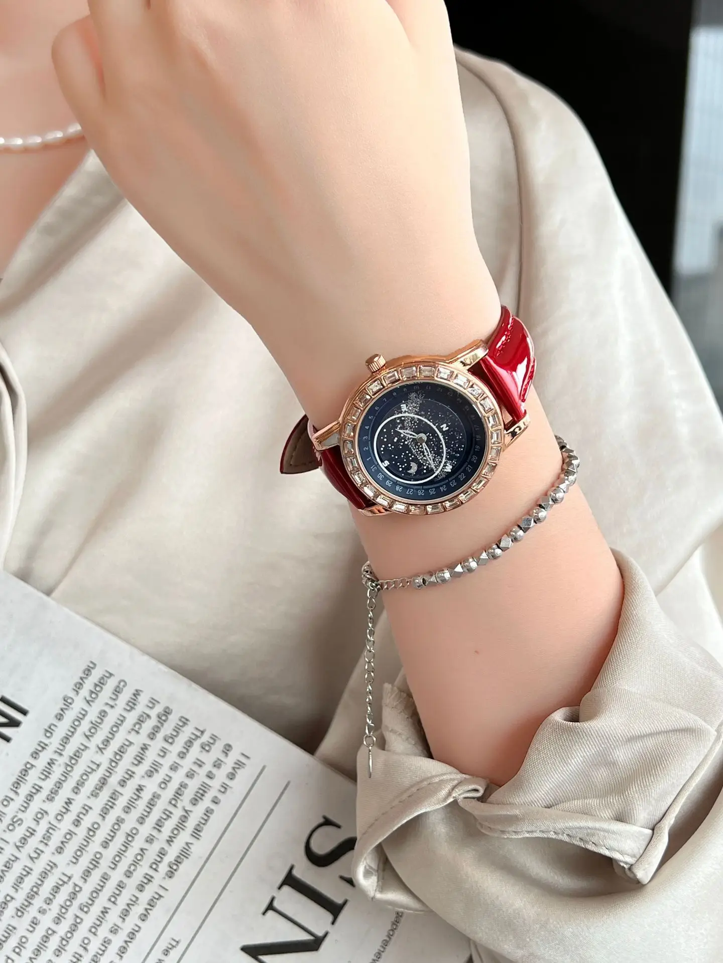 High-End Blue Starry Sky Watch for Women — feature 4