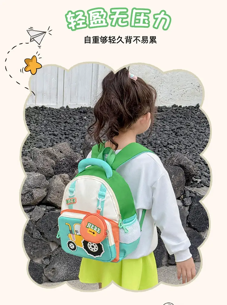 Children's school bag kindergarten big class cute cartoon backpack boys and girls 3-7 years old wholesale large capacity children's bag — feature 4