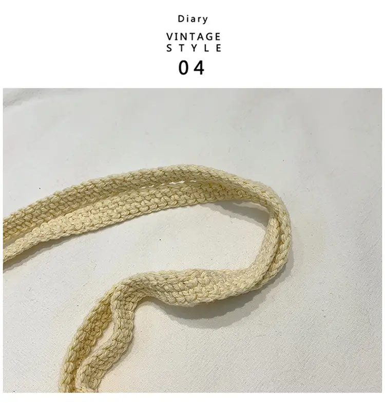 New Hollow Bucket Bag Large Capacity Cotton Woven Women — feature 18