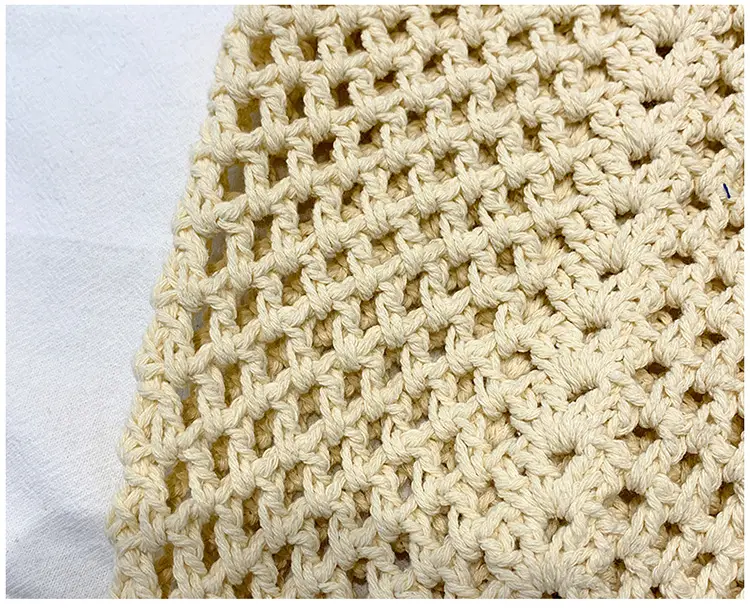 New Hollow Bucket Bag Large Capacity Cotton Woven Women — feature 19