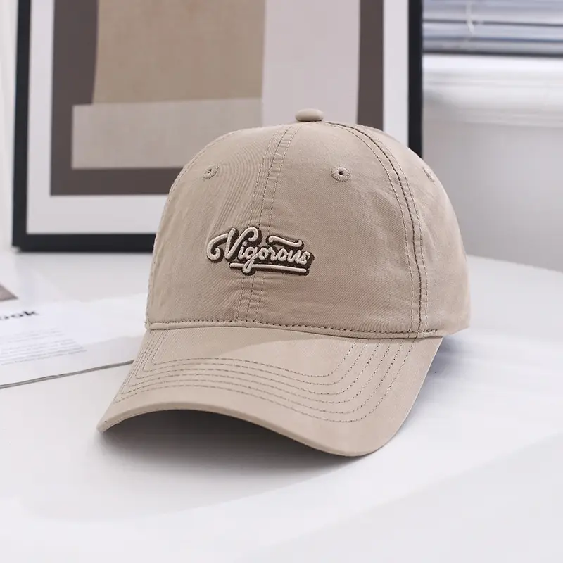 Men Embroidered Baseball Cap Black Grey Summer Wear