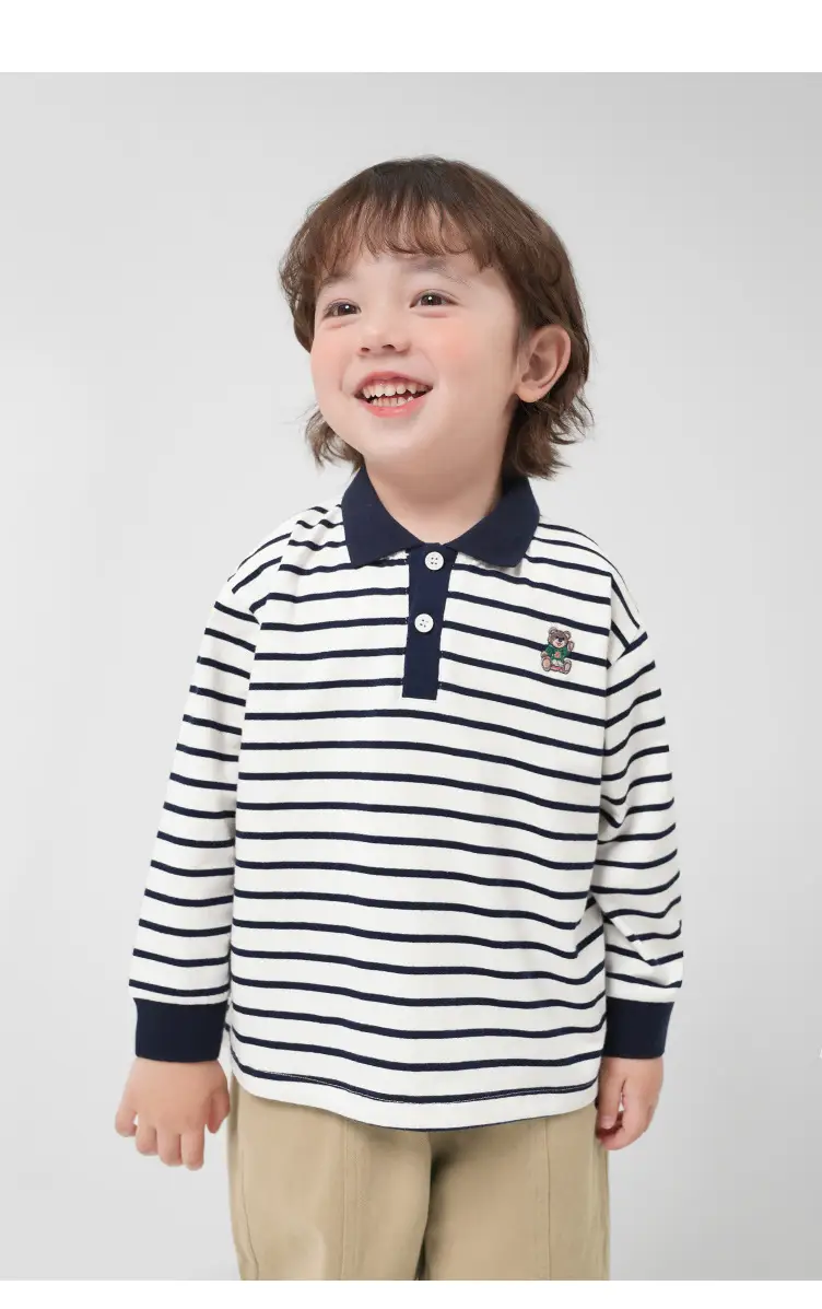Boys' Striped Polo Shirt Spring Wear Kids — feature 18