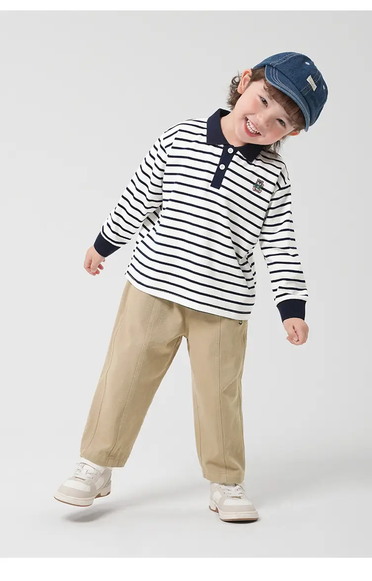 Boys' Striped Polo Shirt Spring Wear Kids — feature 20
