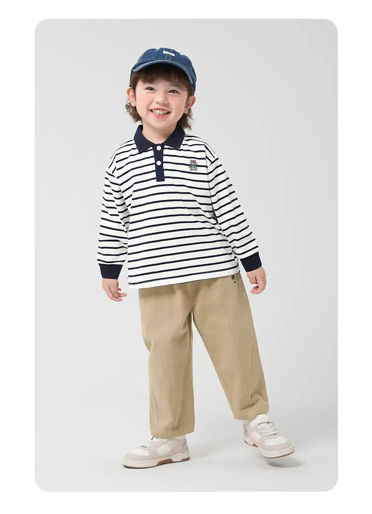 Boys' Striped Polo Shirt Spring Wear Kids — feature 22