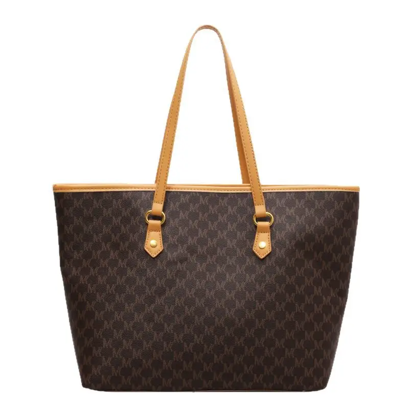 Women Large Capacity Beige Embroidered Tote Bag - Image 8