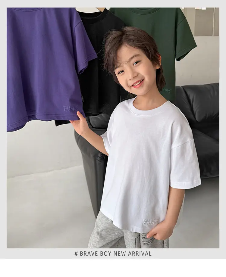 Haima Boys Purple Short Sleeve T-Shirt Cool Summer — feature 2