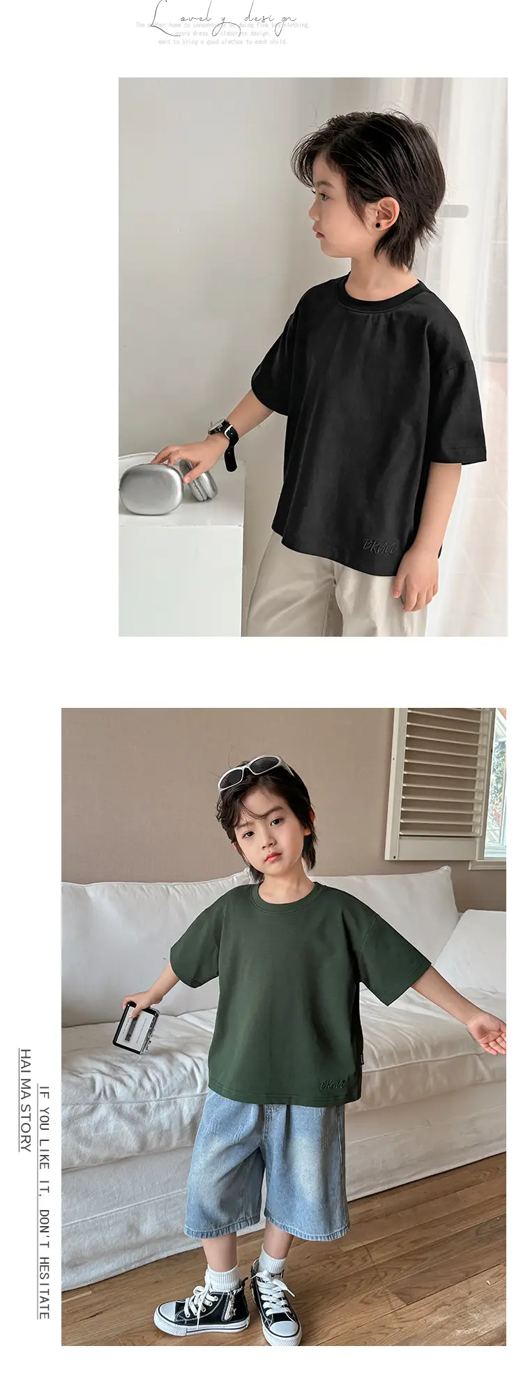 Haima Boys Purple Short Sleeve T-Shirt Cool Summer — feature 8