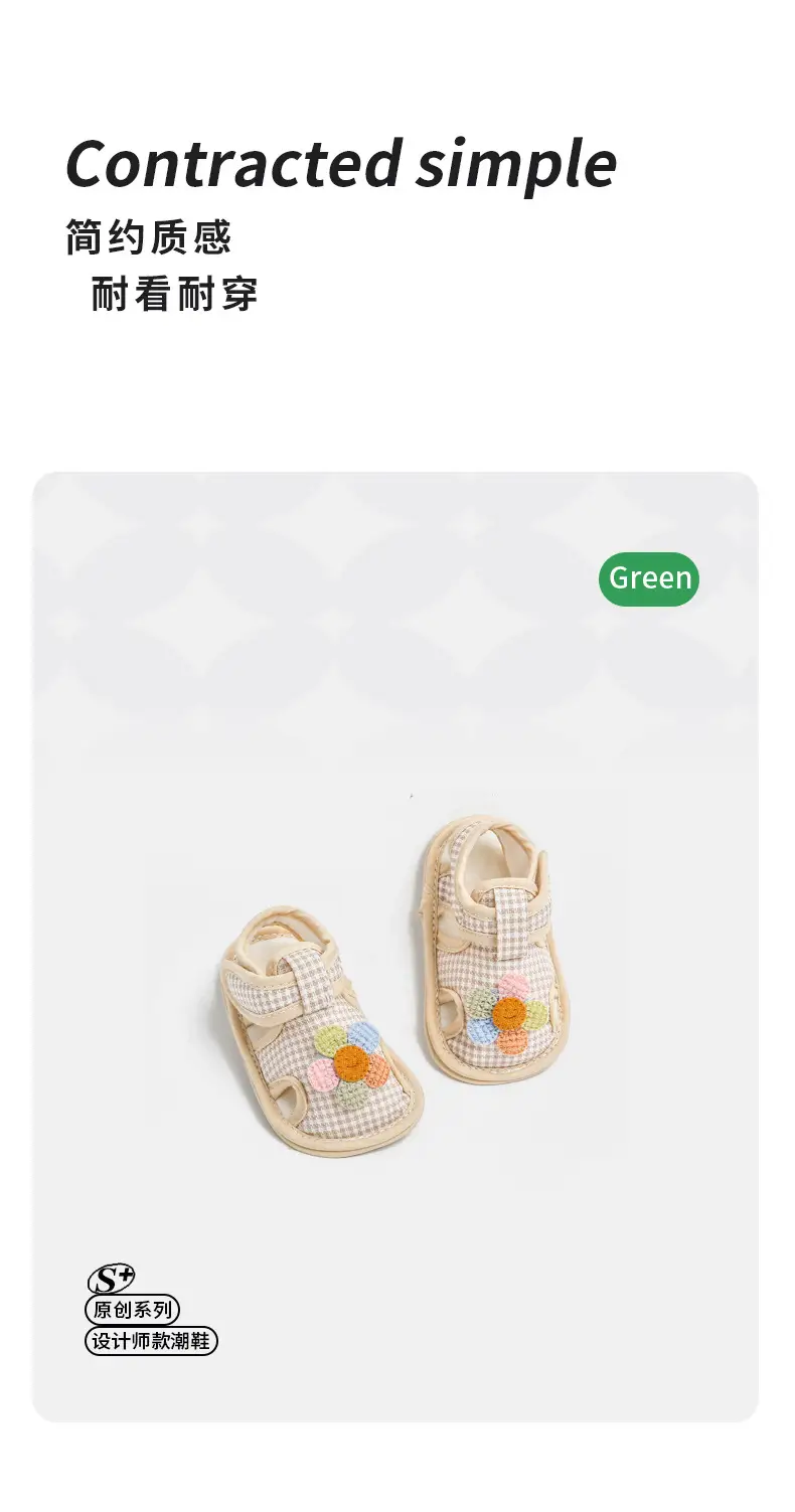 Summer Baby Toddler Sandals Baby Soft Sole Step Front Shoes Small Month Age Cloth Shoes 0-1 Year Old Baby Shoes Breathable 3 — feature 18