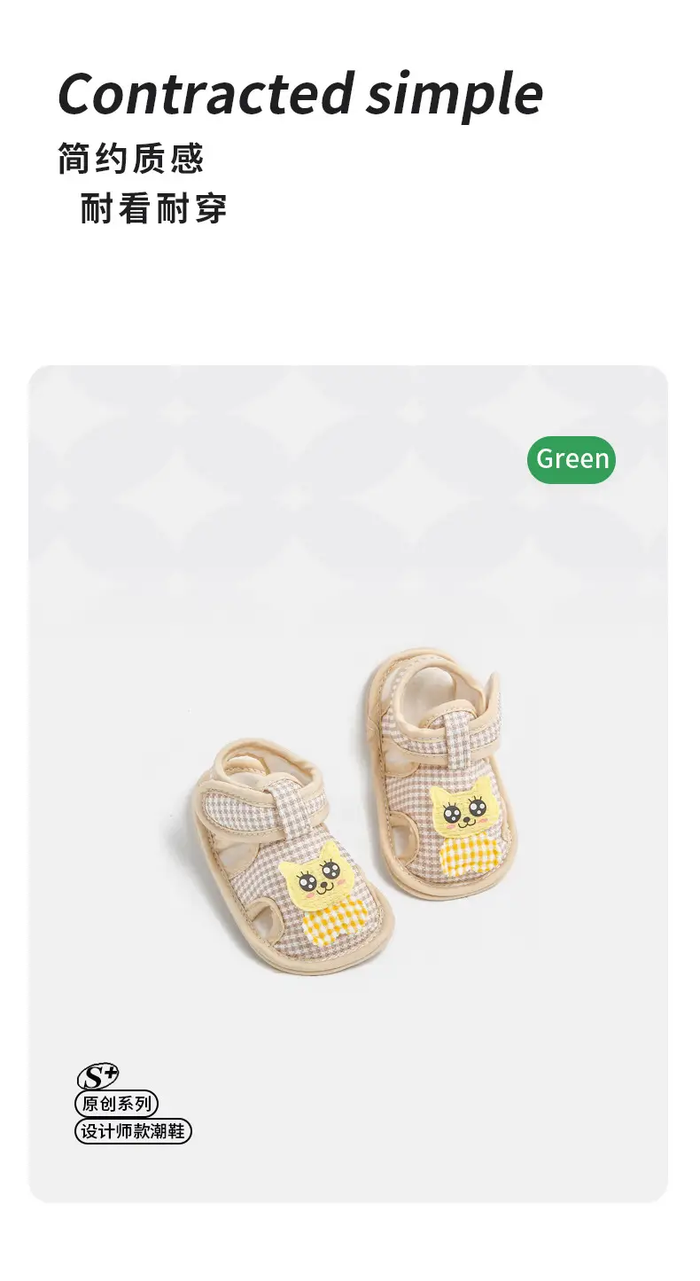 Summer Baby Toddler Sandals Baby Soft Sole Step Front Shoes Small Month Age Cloth Shoes 0-1 Year Old Baby Shoes Breathable 3 — feature 20