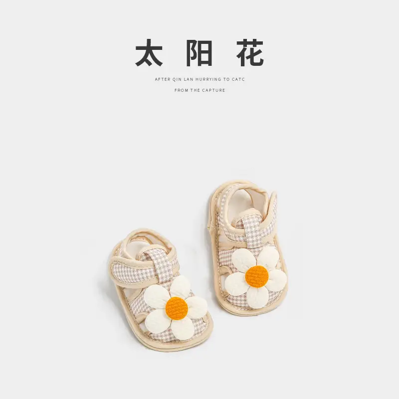 Summer Baby Toddler Sandals Baby Soft Sole Step Front Shoes Small Month Age Cloth Shoes 0-1 Year Old Baby Shoes Breathable 3