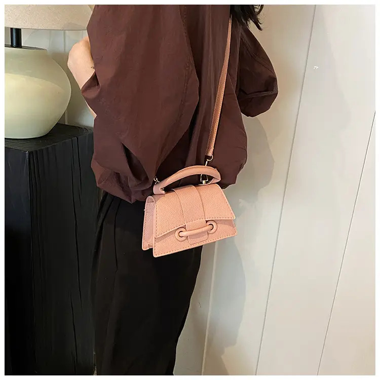 Pink Square Shoulder Crossbody Bag for Women — feature 14