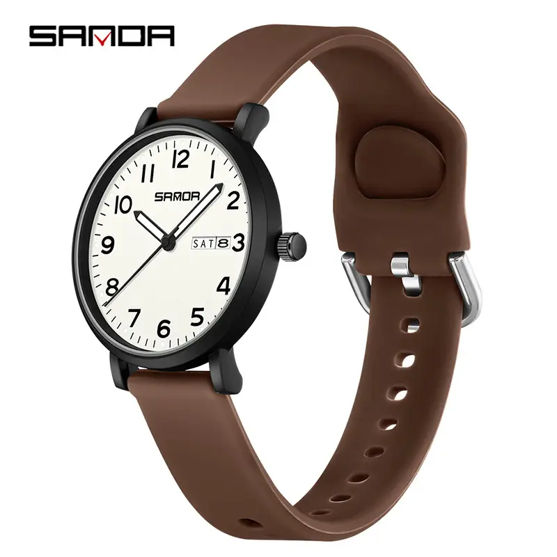 Sanda Black Quartz Watch for Men Women Waterproof - Image 7