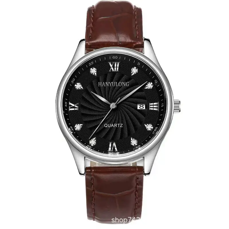 Men's Gold Roman Dial Steel Belt Watch - Image 10