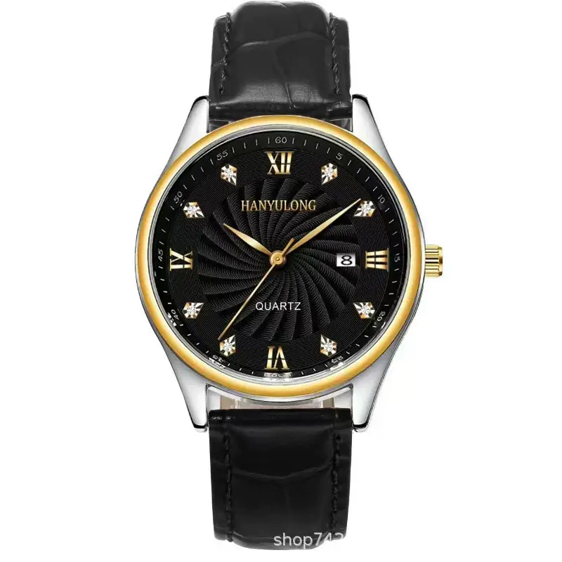 Men's Gold Roman Dial Steel Belt Watch - Image 11