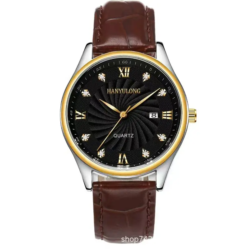 Men's Gold Roman Dial Steel Belt Watch - Image 12