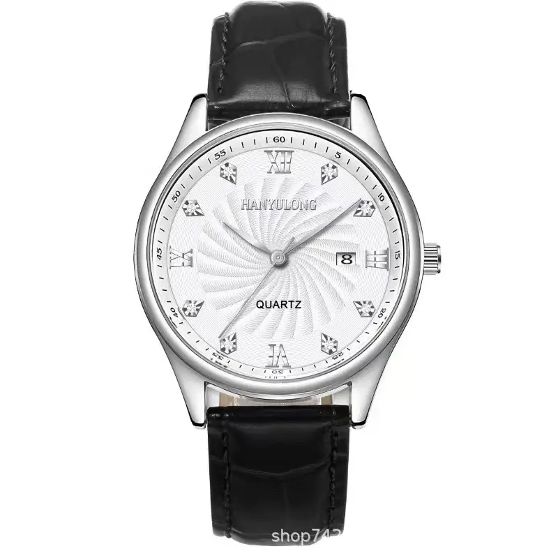 Men's Gold Roman Dial Steel Belt Watch - Image 5