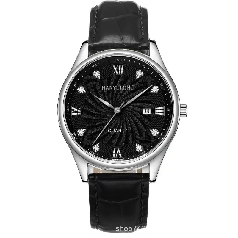 Men's Gold Roman Dial Steel Belt Watch - Image 9