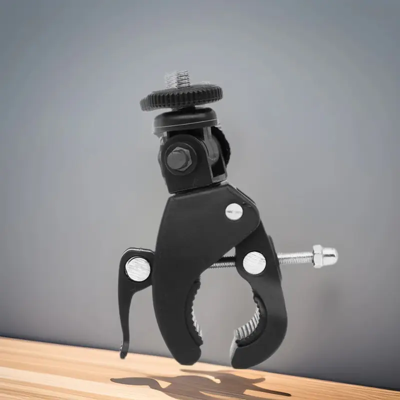 Microphone Mobile Phone Live Bracket Add-in Clip 360-degree Rotating Crab Clamp Riding Motorcycle Bicycle Accessories