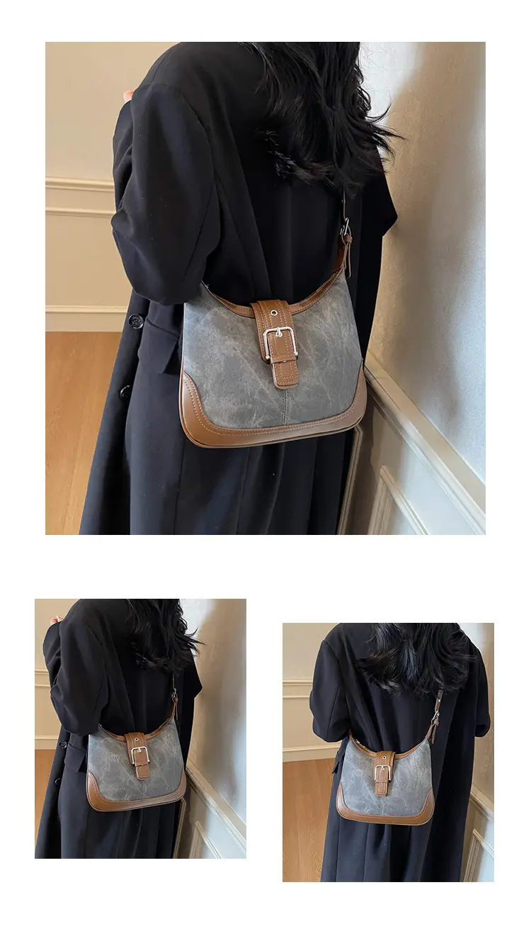 Vintage Faux Denim Crossbody Bag for Women 2026 — feature 7