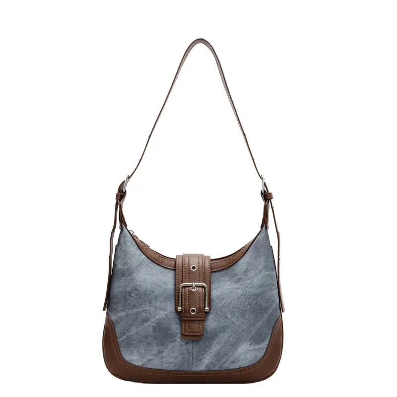 Vintage Faux Denim Crossbody Bag for Women 2026 - Image 3