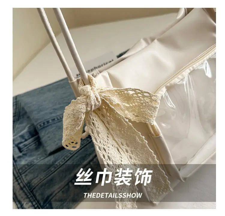 Cute Pink Shoulder Bag with Clear Window for Women — feature 6