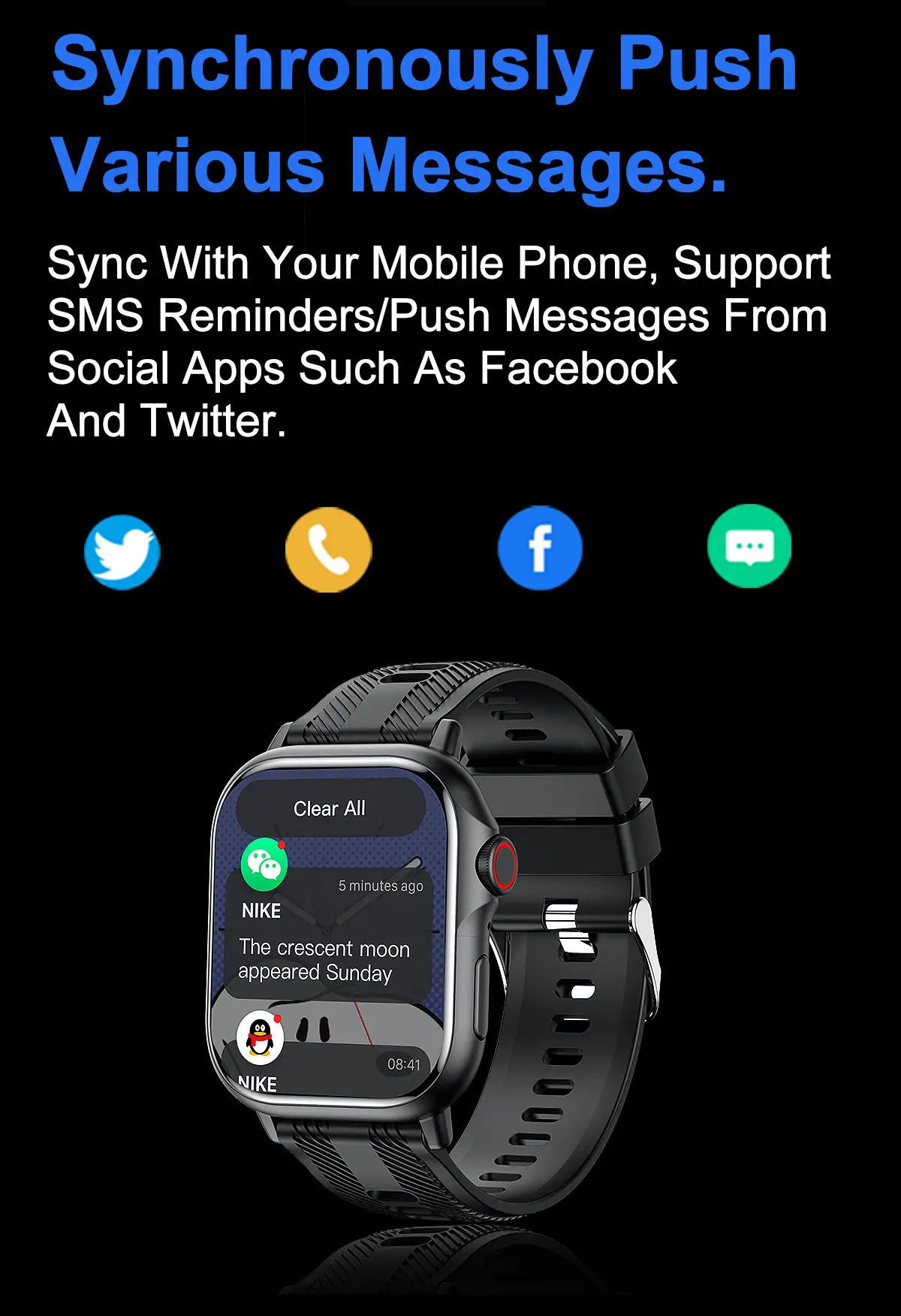 Bluetooth Smart Watch with Multi-Language Display — feature 11