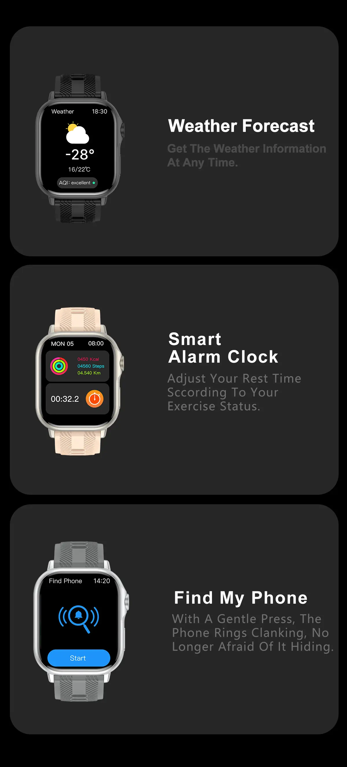 Bluetooth Smart Watch with Multi-Language Display — feature 19