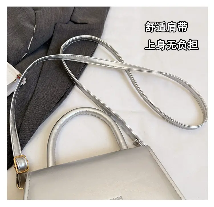Women's Silver Square Shoulder Bag 2025 Summer — feature 5