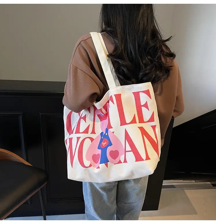 Women's Canvas Teddy Bear Shoulder Bag Spring Summer 2025 — feature 19