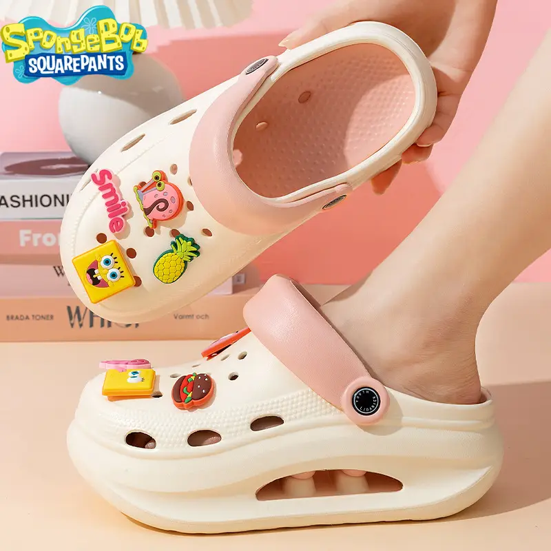 Spongebob Heightened Hole Shoes Women's Summer Outer Wear Sandals Internet Celebrous Baotou Thick Bottom Non-slip Nurse Sandals - Image 6