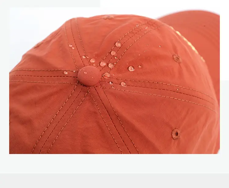 Women Baseball Cap Waterproof Orange Spring Summer Sunscreen — feature 6