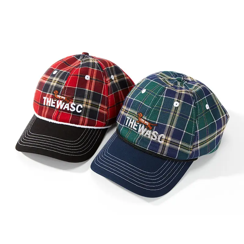 Vintage Plaid Dachshund Cap Men Women Street Fashion - Image 4