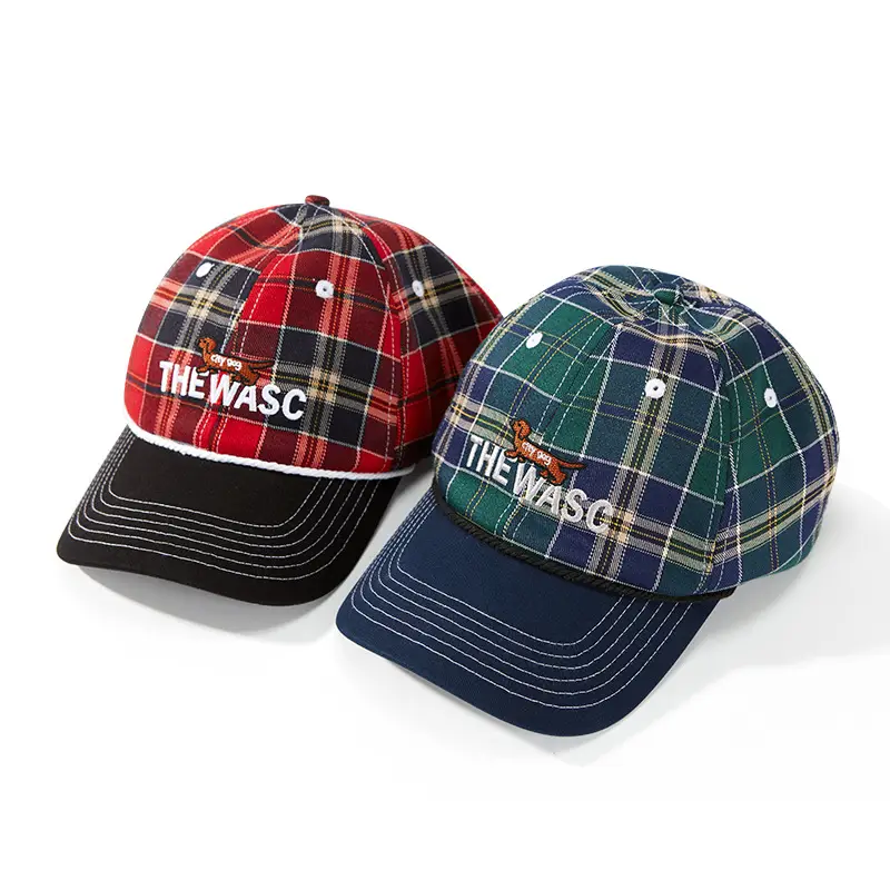 Vintage Plaid Dachshund Cap Men Women Street Fashion - Image 7