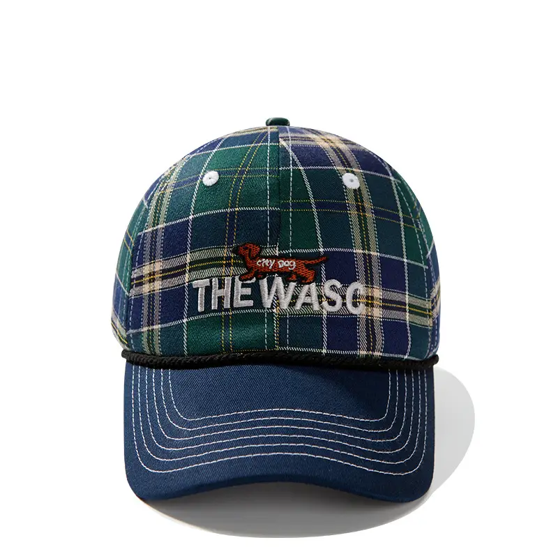 Vintage Plaid Dachshund Cap Men Women Street Fashion — feature 12