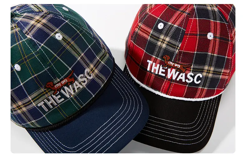 Vintage Plaid Dachshund Cap Men Women Street Fashion — feature 2
