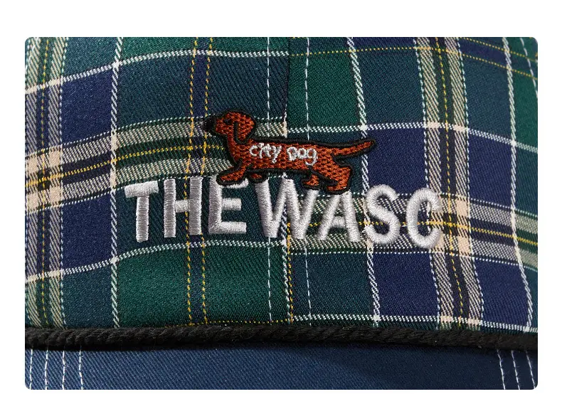 Vintage Plaid Dachshund Cap Men Women Street Fashion — feature 3