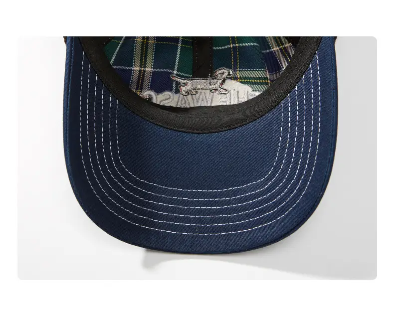 Vintage Plaid Dachshund Cap Men Women Street Fashion — feature 6