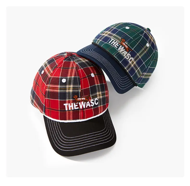 Vintage Plaid Dachshund Cap Men Women Street Fashion — feature 9