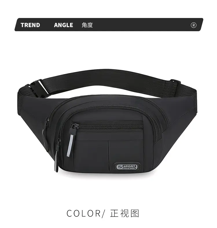 Men's Black Sports Waist Bag 6000mAh Large Capacity — feature 26