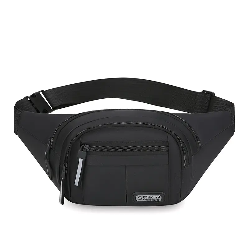 Men's Black Sports Waist Bag 6000mAh Large Capacity - Image 2
