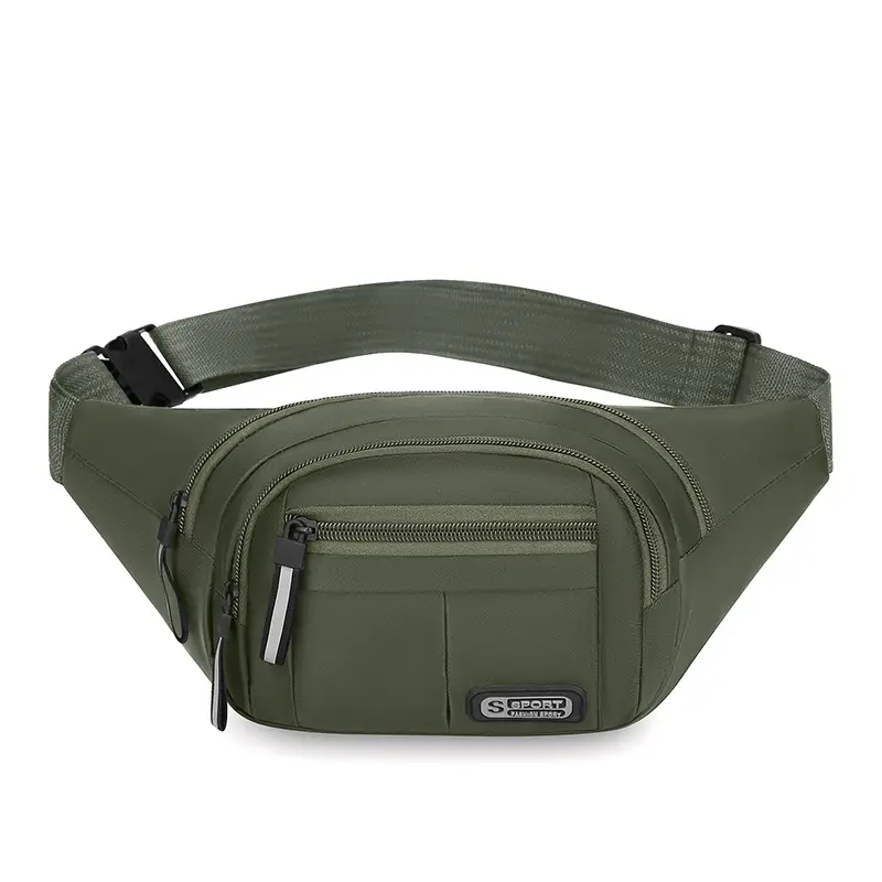 Men's Black Sports Waist Bag 6000mAh Large Capacity - Image 3