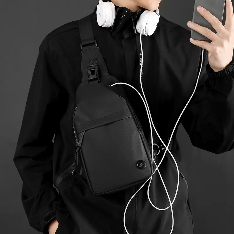 Men's Waterproof Crossbody Bag with USB Charging - Image 6