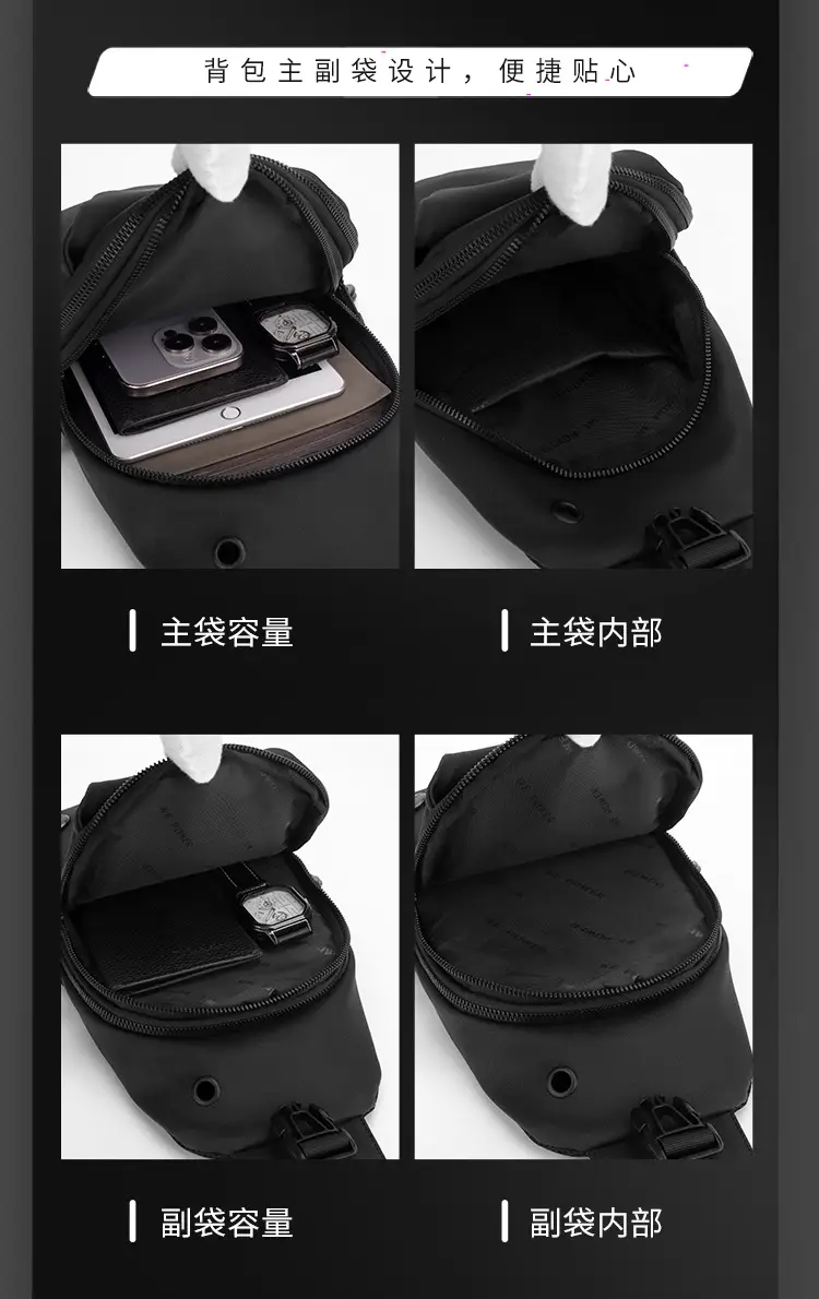 Men's Waterproof Crossbody Bag with USB Charging — feature 10